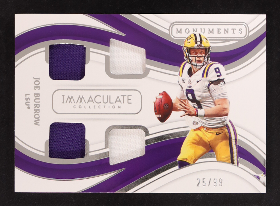 Joe Burrow 2023 Immaculate Collection Collegiate Immaculate Monuments Materials #5 #25/99 at PristineAuction.com Joe Burrow 2023 Immaculate Collection Collegiate Immaculate Monuments Materials #5 #25/99 at PristineAuction.com