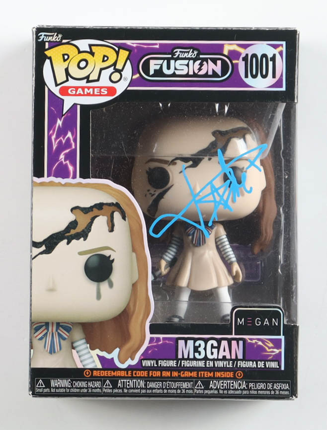 Amie Donald Signed "Funko Fusion" #1001 M3GAN Funko Pop! Vinyl Figure (Beckett) at PristineAuction.com Amie Donald Signed "Funko Fusion" #1001 M3GAN Funko Pop! Vinyl Figure (Beckett) at PristineAuction.com