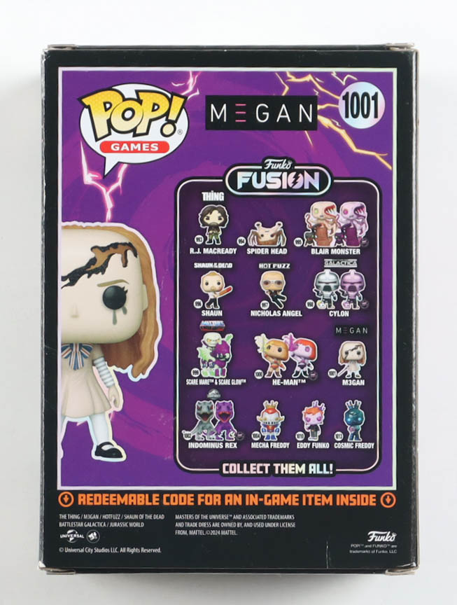 Amie Donald Signed "Funko Fusion" #1001 M3GAN Funko Pop! Vinyl Figure (Beckett) at PristineAuction.com Amie Donald Signed "Funko Fusion" #1001 M3GAN Funko Pop! Vinyl Figure (Beckett) at PristineAuction.com