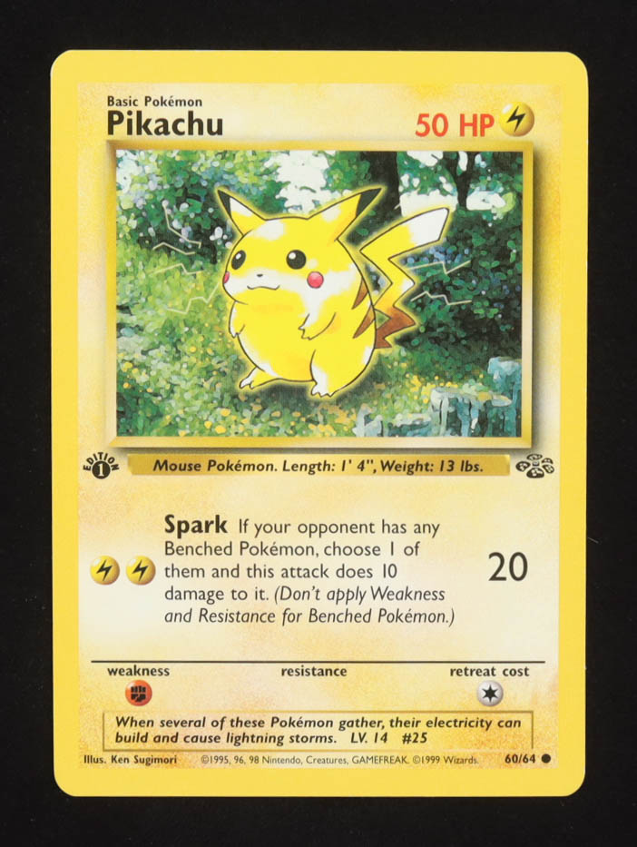 Pikachu 1999 Pokemon Jungle 1st Edition #60 at PristineAuction.com Pikachu 1999 Pokemon Jungle 1st Edition #60 at PristineAuction.com