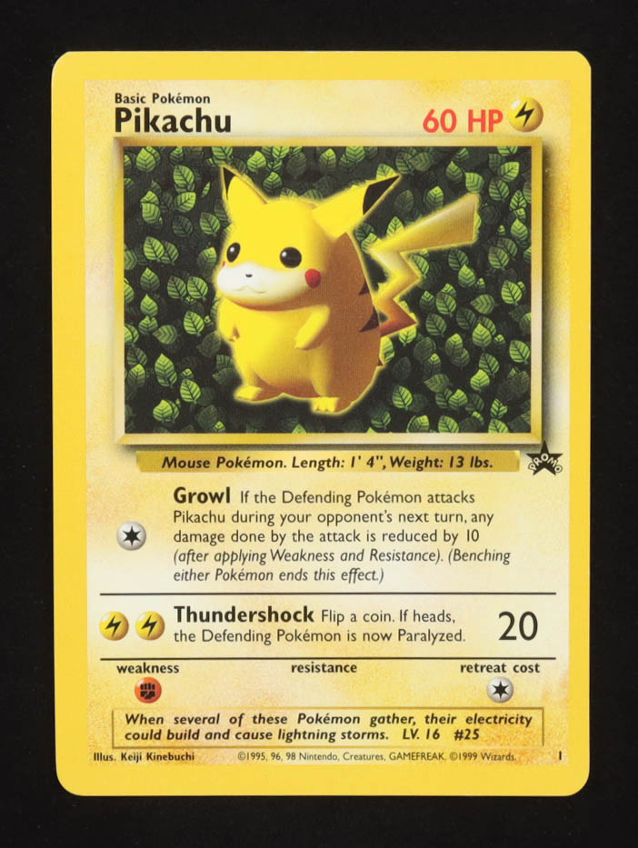 Pikachu 1999 Pokemon Black Star Promo 1 #25 at PristineAuction.com Pikachu 1999 Pokemon Black Star Promo 1 #25 at PristineAuction.com