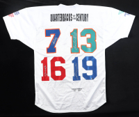 Quarterbacks of the Century LE Jersey Signed by (4) with John Elway, Joe Montana, Dan Marino, Johnny Unitas (Mounted Memories) at PristineAuction.com
