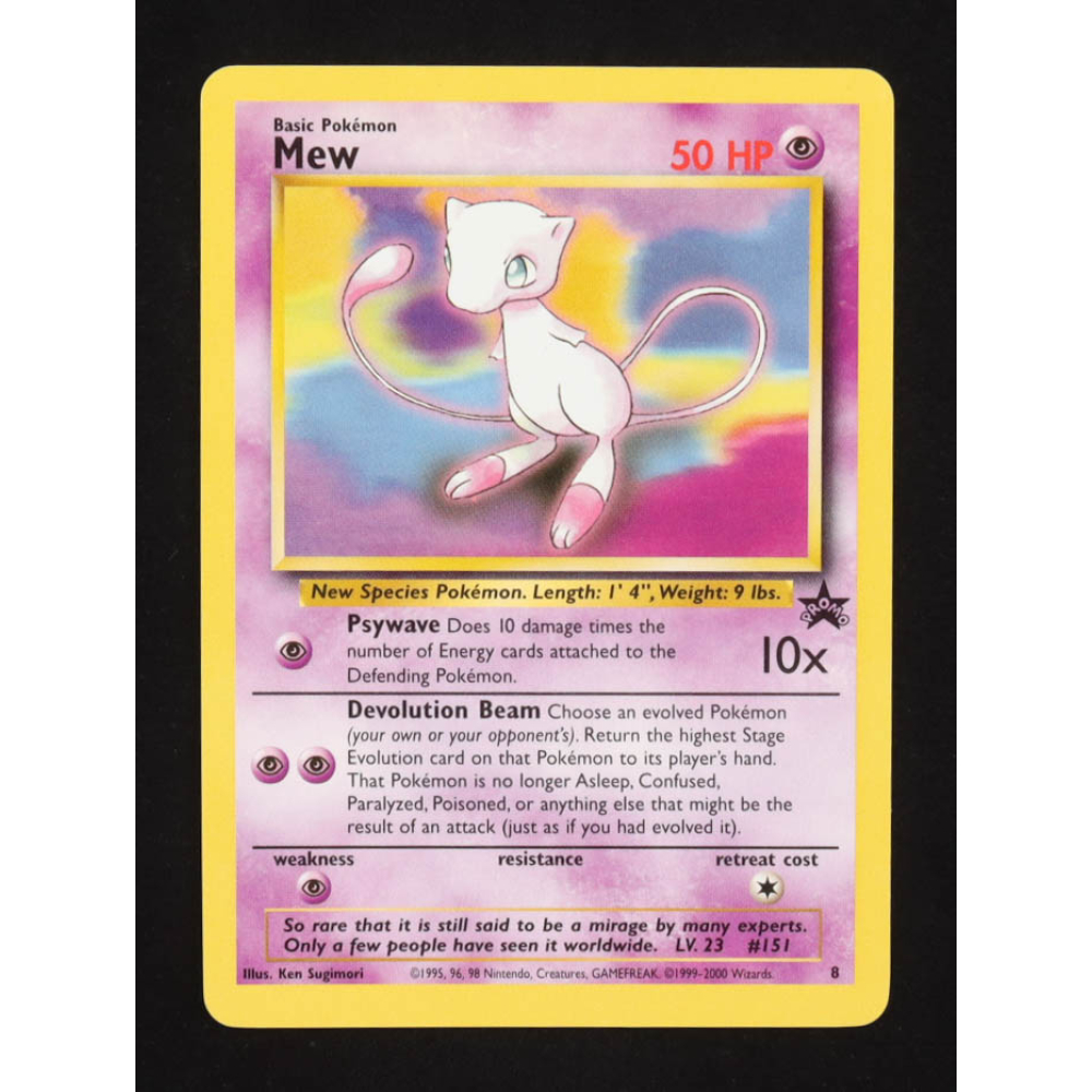 Mew 2000 Pokemon WOTC Black Star Promo 8 at PristineAuction.com