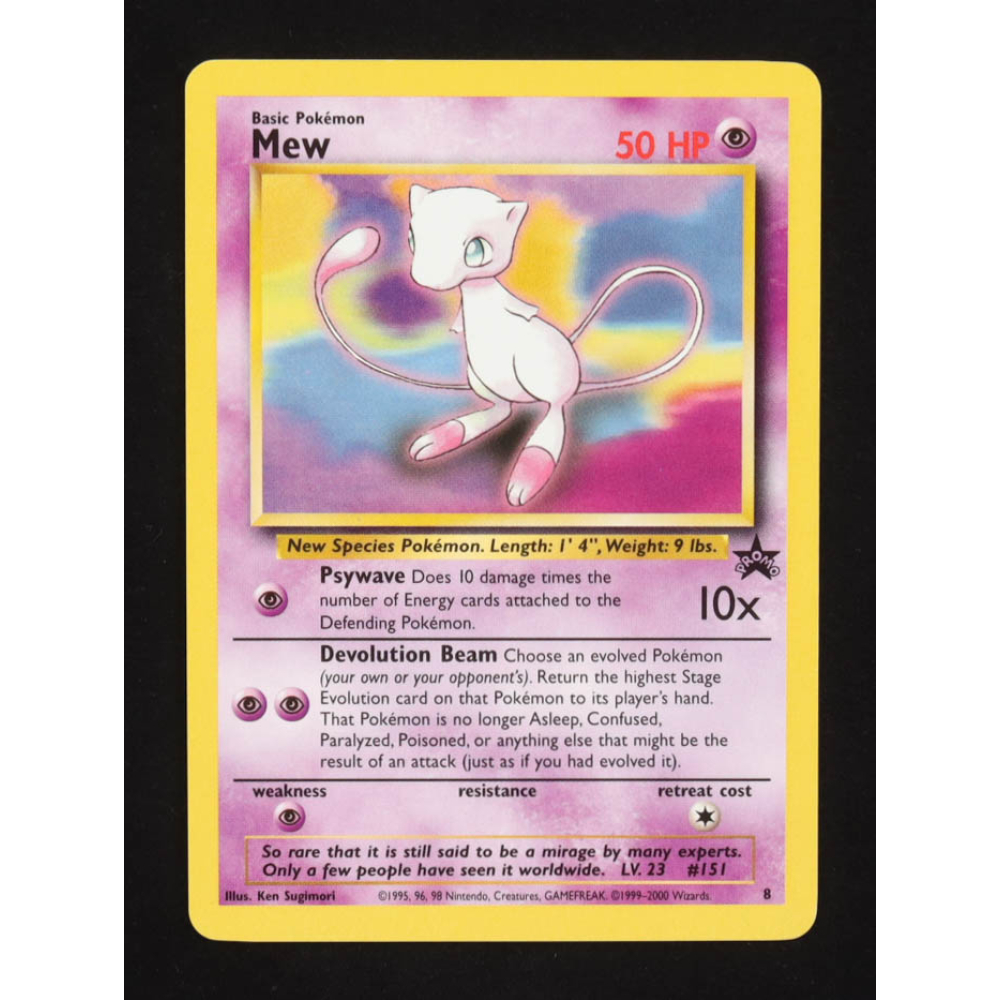 Mew 2000 Pokemon WOTC Black Star Promo 8 at PristineAuction.com