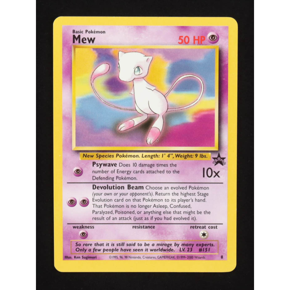 Mew 2000 Pokemon WOTC Black Star Promo 8 at PristineAuction.com