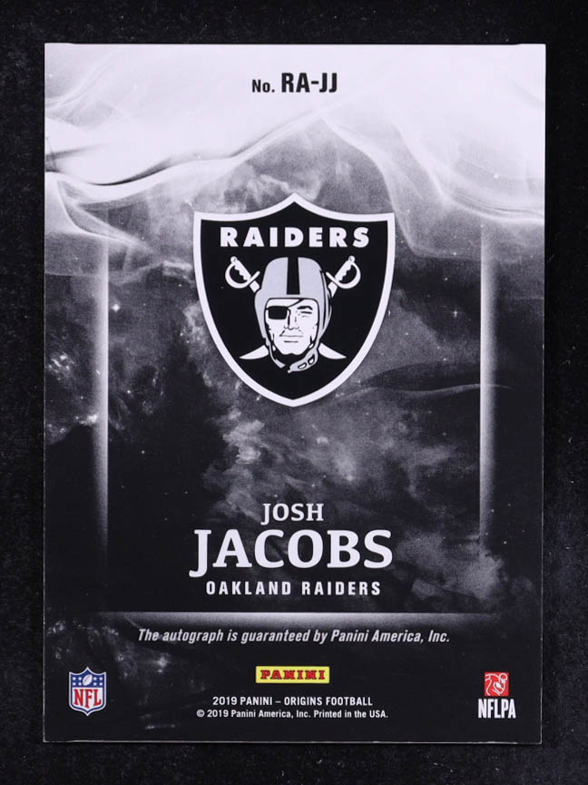 Josh Jacobs 2019 Panini Origins Rookie Autographs #8 RC at PristineAuction.com Josh Jacobs 2019 Panini Origins Rookie Autographs #8 RC at PristineAuction.com