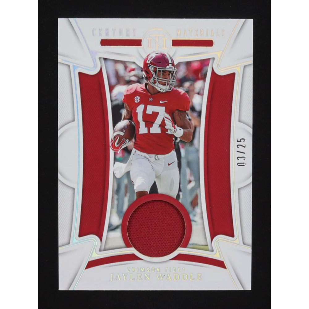 Jaylen Waddle 2023 Panini National Treasures Collegiate Century Materials #4 #03/25 at PristineAuction.com