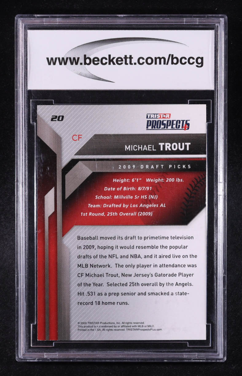 Mike Trout 2009 TRISTAR Prospects Plus #20 (BCCG 10) at PristineAuction.com Mike Trout 2009 TRISTAR Prospects Plus #20 (BCCG 10) at PristineAuction.com
