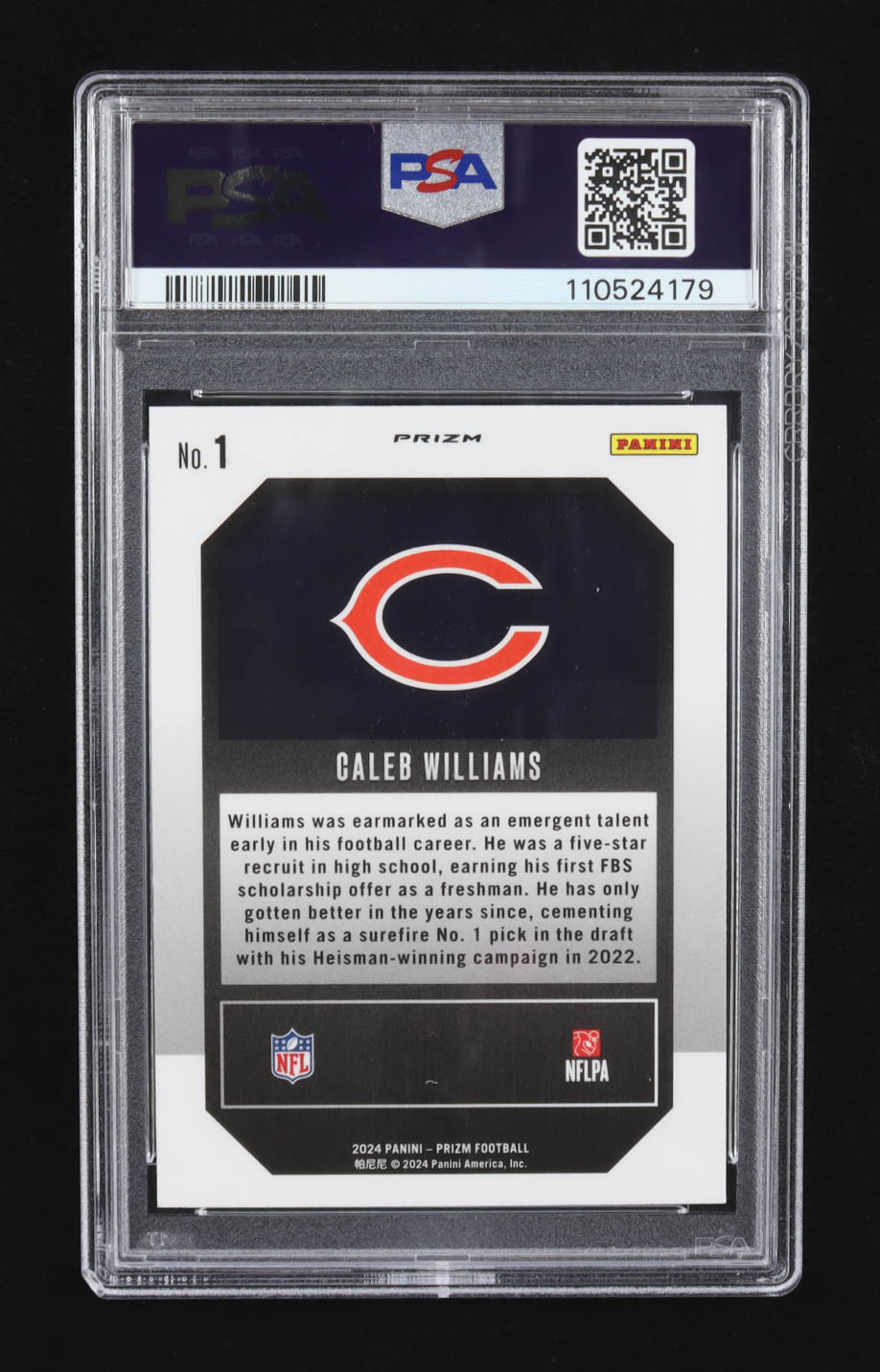 Caleb Williams 2024 Panini Emergent Green Ice Prizm #1 RC (PSA 10) at PristineAuction.com Caleb Williams 2024 Panini Emergent Green Ice Prizm #1 RC (PSA 10) at PristineAuction.com