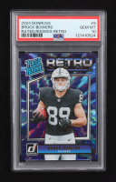 Brock Bowers 2024 Panini Donruss Retro RR #9 RC (PSA 10) at PristineAuction.com