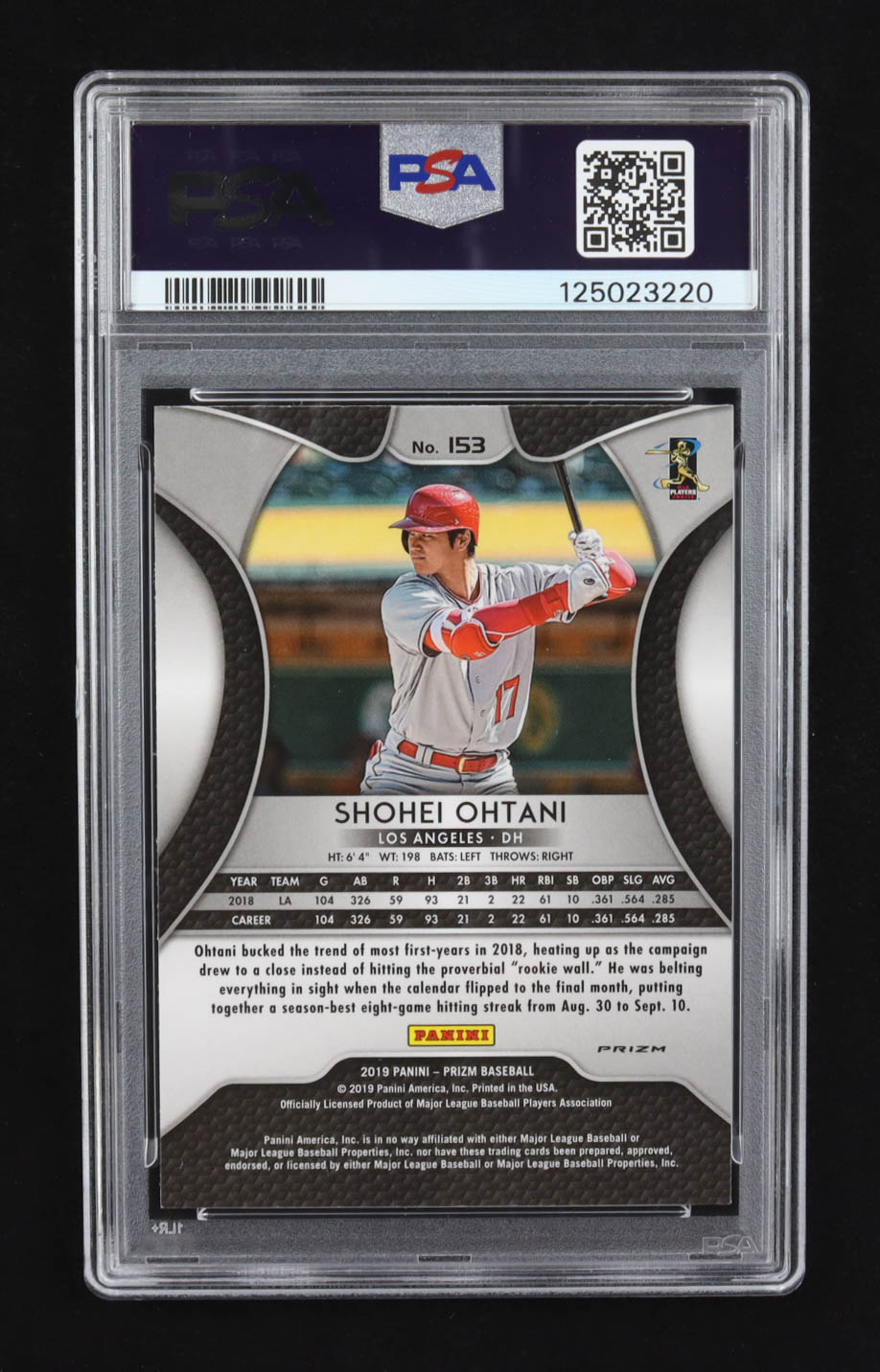 Shohei Ohtani 2019 Panini Pink Prizm #153 (PSA 9) at PristineAuction.com Shohei Ohtani 2019 Panini Pink Prizm #153 (PSA 9) at PristineAuction.com