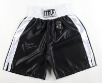 Junior Jones Signed Title Boxing Trunks Inscribed "Poison" (Schwartz) at PristineAuction.com