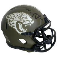 Trevor Lawrence Signed Jaguars Salute To Service Alternate Speed Mini Helmet (Fanatics) at PristineAuction.com