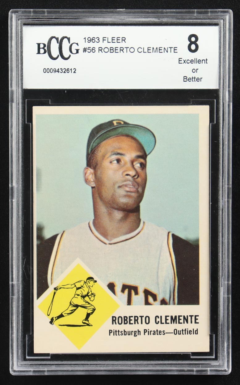 Roberto Clemente 1963 Fleer #56 (BCCG 8) at PristineAuction.com Roberto Clemente 1963 Fleer #56 (BCCG 8) at PristineAuction.com