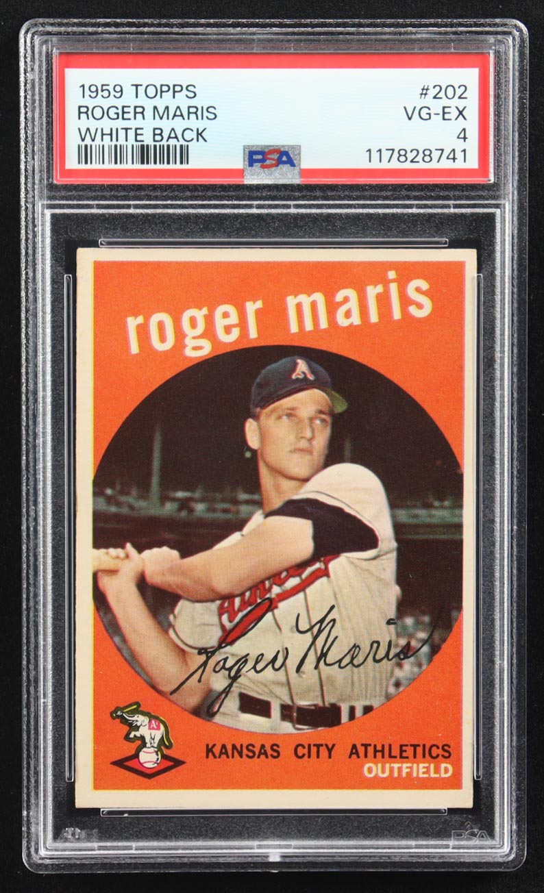 Roger Maris 1959 Topps #202 (PSA 4) at PristineAuction.com Roger Maris 1959 Topps #202 (PSA 4) at PristineAuction.com