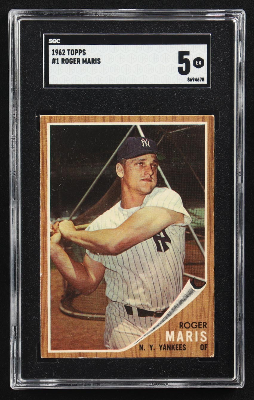 Roger Maris 1962 Topps #1 (SGC 5) at PristineAuction.com Roger Maris 1962 Topps #1 (SGC 5) at PristineAuction.com