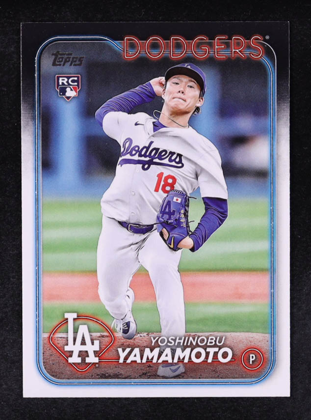 Yoshinobu Yamamoto 2024 Topps #553 RC at PristineAuction.com Yoshinobu Yamamoto 2024 Topps #553 RC at PristineAuction.com