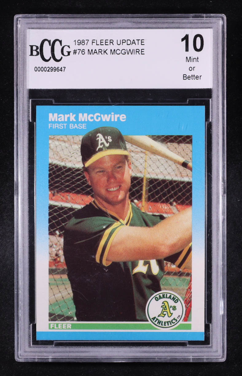 Mark McGwire 1987 Fleer Update #U76 RC (BCCG 10) at PristineAuction.com Mark McGwire 1987 Fleer Update #U76 RC (BCCG 10) at PristineAuction.com