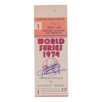 Rollie Fingers Signed 1974 World Series Game 1 Ticket (JSA) at PristineAuction.com