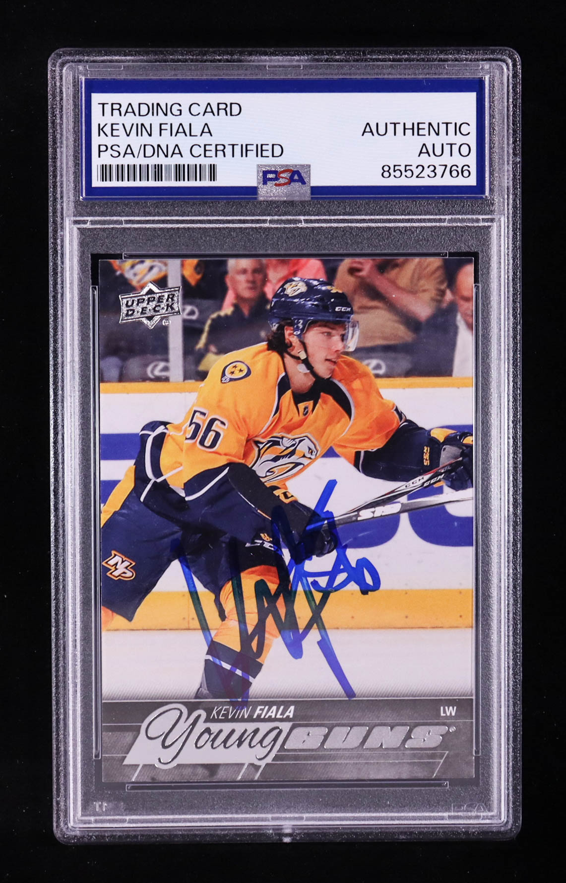 Kevin Fiala Signed 2015-16 Upper Deck #208 YG RC (PSA) at PristineAuction.com Kevin Fiala Signed 2015-16 Upper Deck #208 YG RC (PSA) at PristineAuction.com