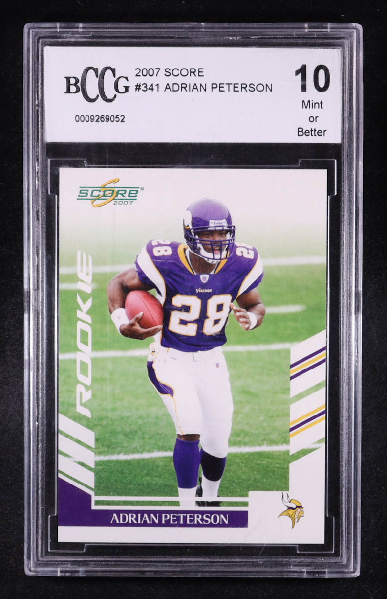 Adrian Peterson 2007 Score #341 RC (BCCG 10) at PristineAuction.com Adrian Peterson 2007 Score #341 RC (BCCG 10) at PristineAuction.com