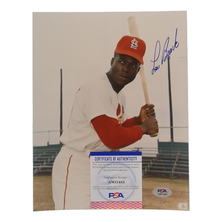 Lou Brock Signed Cardinals 8x10 Photo (PSA) at PristineAuction.com Lou Brock Signed Cardinals 8x10 Photo (PSA) at PristineAuction.com