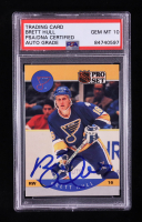 Brett Hull Signed 1990-91 Pro Set #263 (PSA | Auto 10) at PristineAuction.com