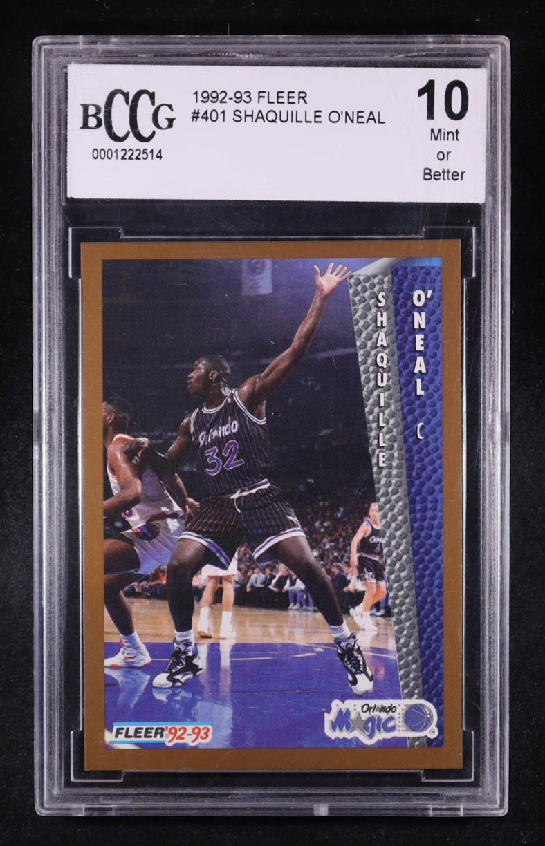 Shaquille O'Neal 1992-93 Fleer #401 RC (BCCG 10) at PristineAuction.com Shaquille O'Neal 1992-93 Fleer #401 RC (BCCG 10) at PristineAuction.com