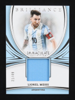 Lionel Messi 2024-25 Panini Immaculate Collection Brilliance Memorabilia Silver #B-LM #21/49 at PristineAuction.com
