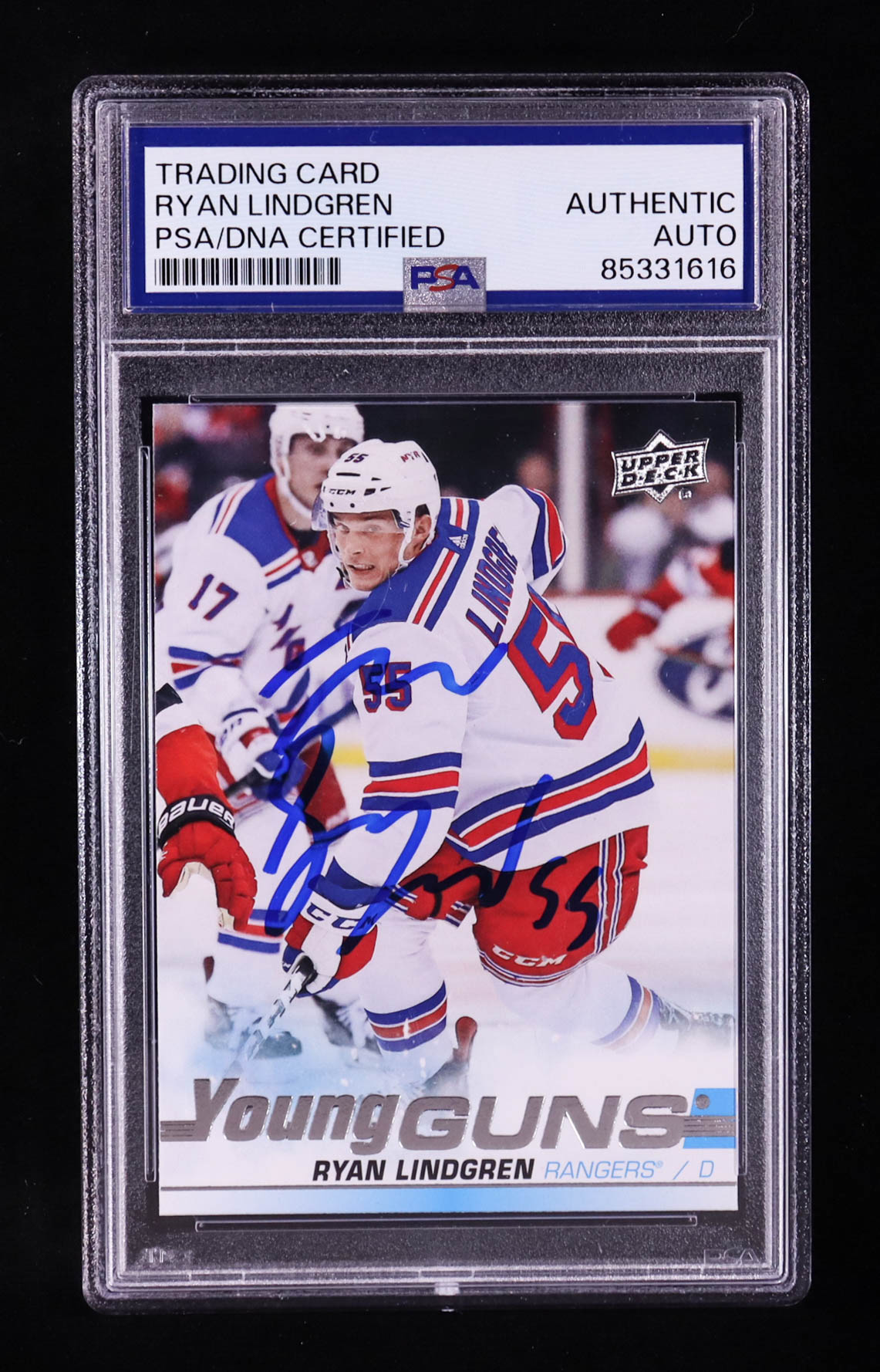 Ryan Lindgren Signed 2019-20 Upper Deck #459 YG RC (PSA) at PristineAuction.com Ryan Lindgren Signed 2019-20 Upper Deck #459 YG RC (PSA) at PristineAuction.com