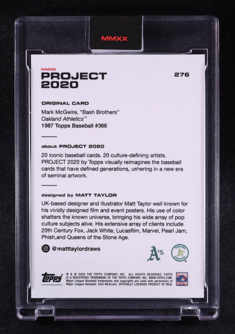 Mark McGwire 2020 Topps Project 2020 #276 Matt Taylor at PristineAuction.com Mark McGwire 2020 Topps Project 2020 #276 Matt Taylor at PristineAuction.com