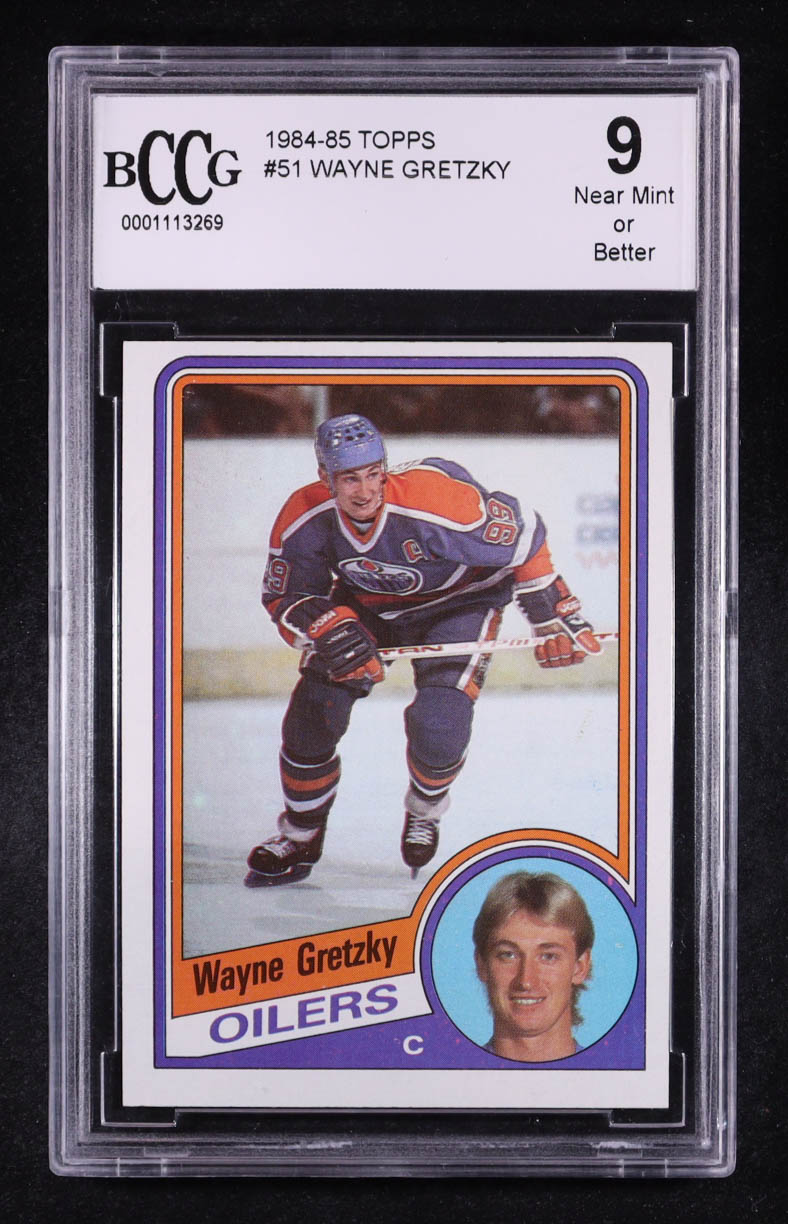 Wayne Gretzky 1984-85 Topps #51 (BCCG 9) at PristineAuction.com Wayne Gretzky 1984-85 Topps #51 (BCCG 9) at PristineAuction.com
