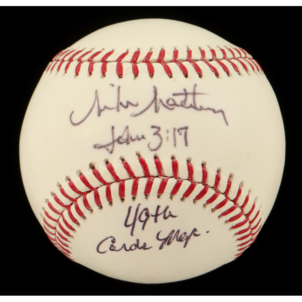Mike Matheny Signed OML Baseball Inscribed "49th Cardinal Mgr." (PSA) at PristineAuction.com