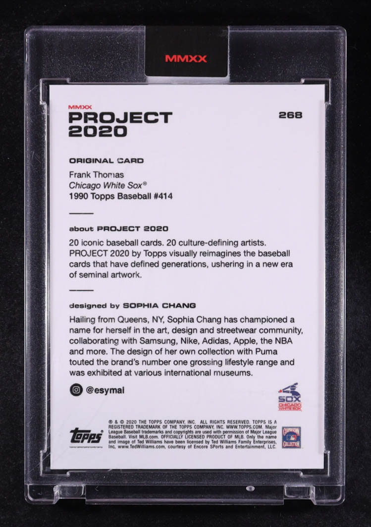 Frank Thomas 2020 Topps Project 2020 #268 Sophia Chang at PristineAuction.com Frank Thomas 2020 Topps Project 2020 #268 Sophia Chang at PristineAuction.com