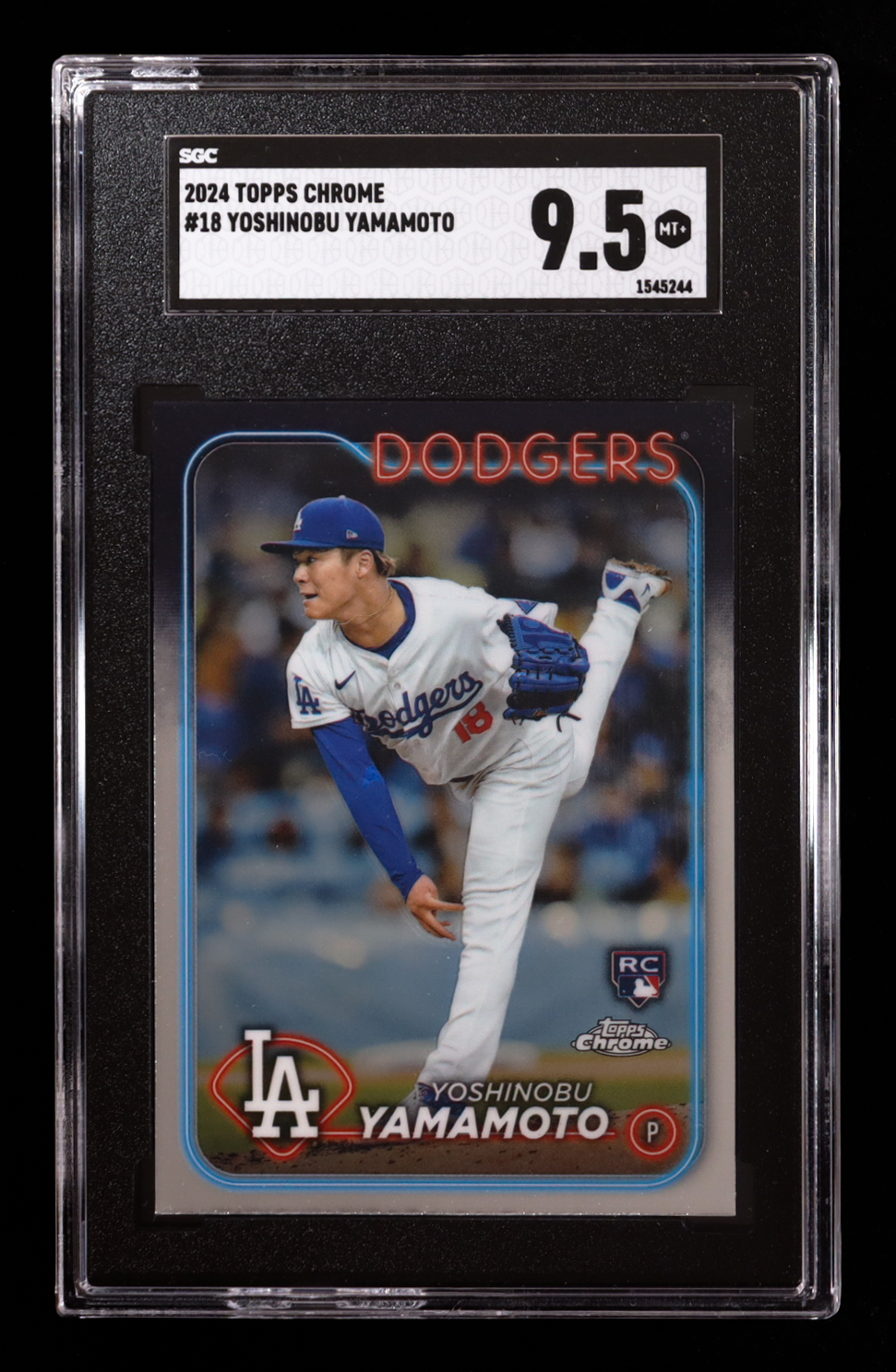 Yoshinobu Yamamoto 2024 Topps Chrome #18 RC (SGC 9.5) at PristineAuction.com Yoshinobu Yamamoto 2024 Topps Chrome #18 RC (SGC 9.5) at PristineAuction.com