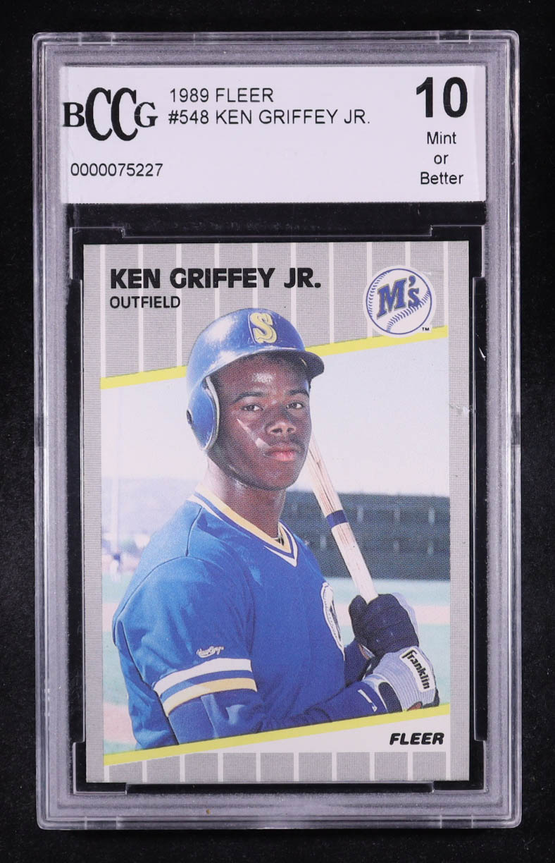 Ken Griffey Jr. 1989 Fleer #548 RC (BCCG 10) at PristineAuction.com Ken Griffey Jr. 1989 Fleer #548 RC (BCCG 10) at PristineAuction.com