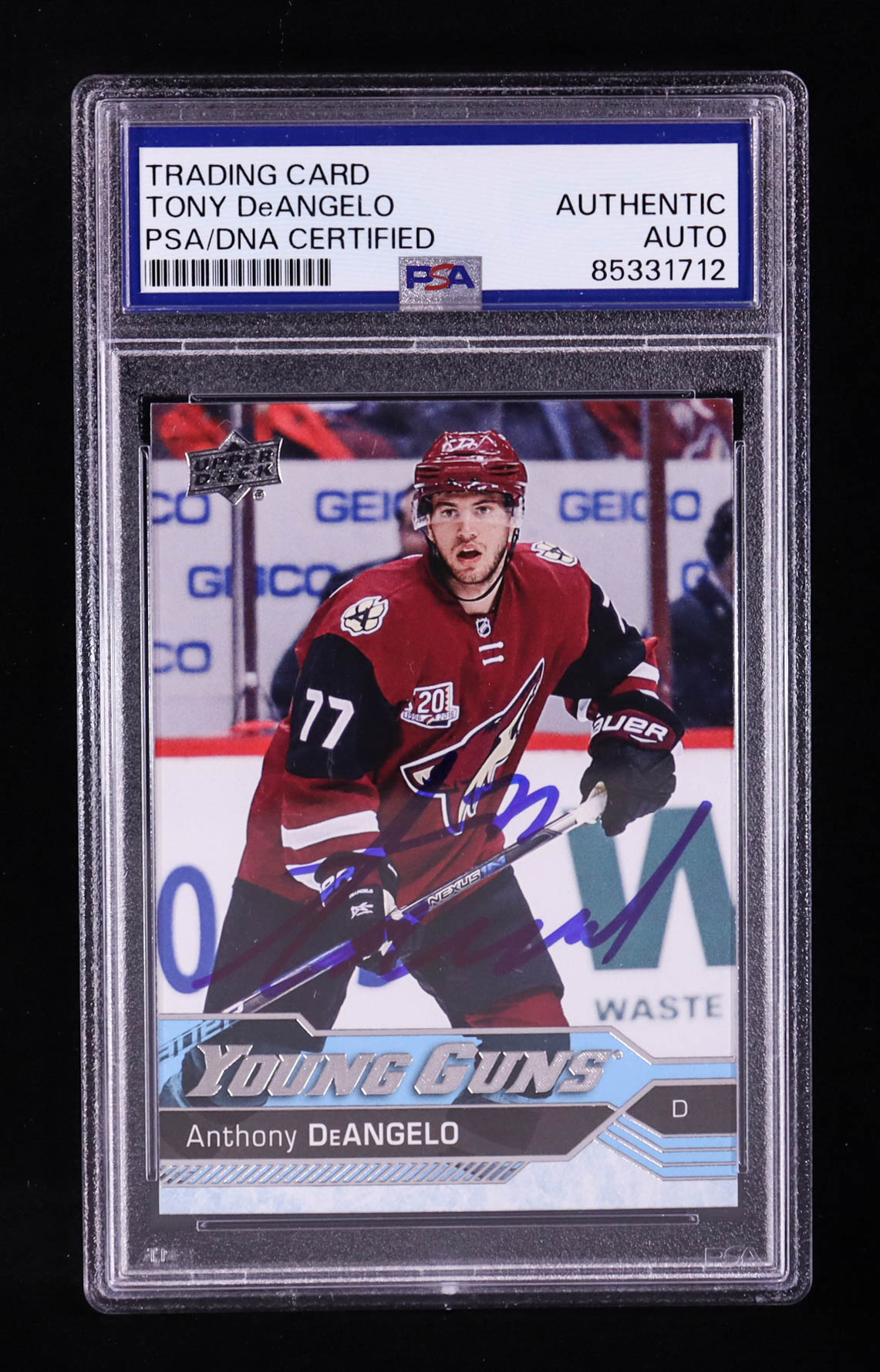 Anthony DeAngelo Signed 2016-17 Upper Deck #463 YG RC (PSA) at PristineAuction.com Anthony DeAngelo Signed 2016-17 Upper Deck #463 YG RC (PSA) at PristineAuction.com