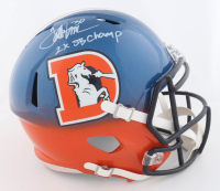 Terrell Davis Signed Broncos Full-Size Throwback Alternate Speed Helmet Inscribed "2x SB Champ" (Davis) at PristineAuction.com