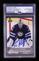 Connor Hellebuyck Signed 2015-16 Upper Deck #214 YG RC (PSA) at PristineAuction.com