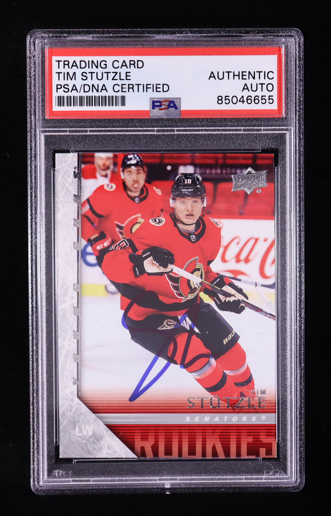 Tim Stutzle Signed 2020-21 Upper Deck '05-06 Upper Deck Tribute #T81 YG RC (PSA) at PristineAuction.com Tim Stutzle Signed 2020-21 Upper Deck '05-06 Upper Deck Tribute #T81 YG RC (PSA) at PristineAuction.com