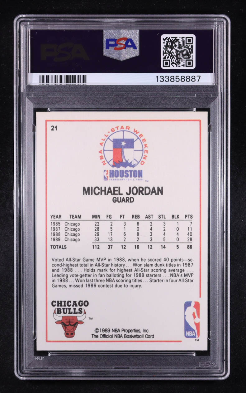 Michael Jordan 1989-90 Hoops #21 AS (PSA 9) at PristineAuction.com Michael Jordan 1989-90 Hoops #21 AS (PSA 9) at PristineAuction.com
