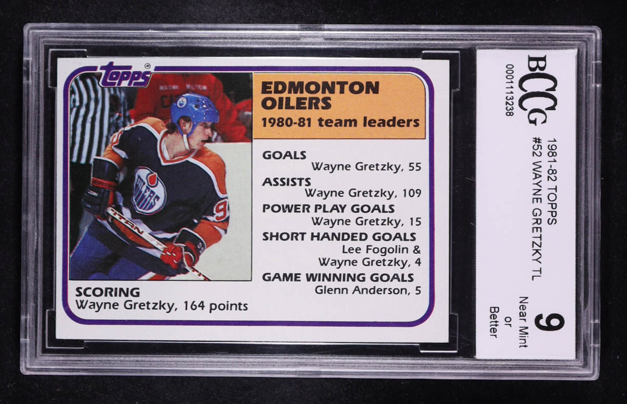 Wayne Gretzky 1981-82 Topps #52 (BCCG 9) at PristineAuction.com Wayne Gretzky 1981-82 Topps #52 (BCCG 9) at PristineAuction.com