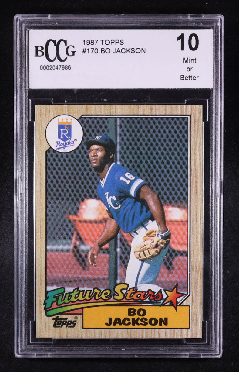 Bo Jackson 1987 Topps #170 RC (BCCG 10) at PristineAuction.com Bo Jackson 1987 Topps #170 RC (BCCG 10) at PristineAuction.com