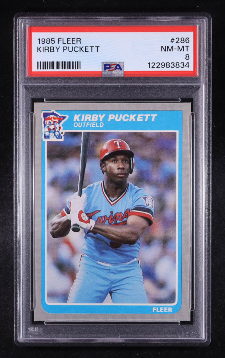 Kirby Puckett 1985 Fleer #286 RC (PSA 8) at PristineAuction.com Kirby Puckett 1985 Fleer #286 RC (PSA 8) at PristineAuction.com