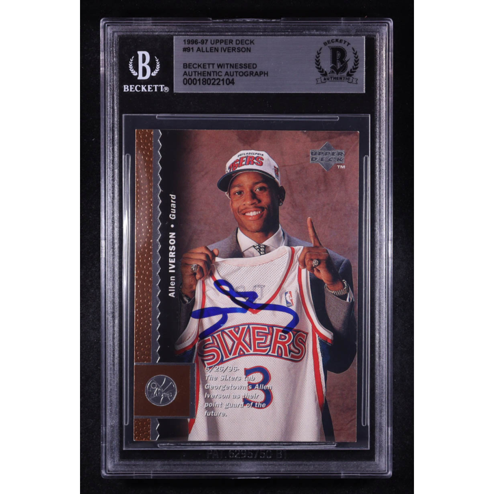 Allen Iverson Signed 1996-97 Upper Deck #91 RC (BGS) at PristineAuction.com