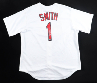 Ozzie Smith Signed Cardinals Majestic Authentic Jersey Inscribed "HOF 2002" (MLB) at PristineAuction.com