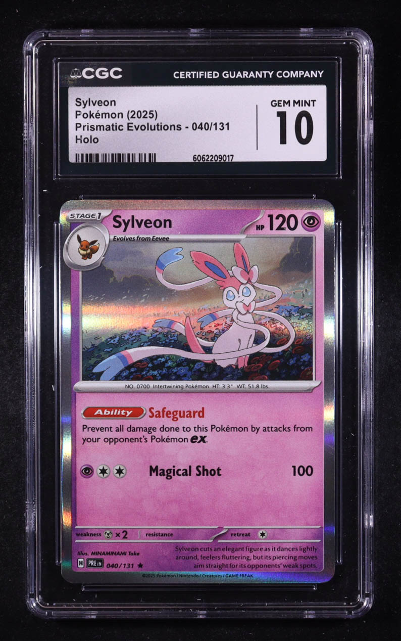 Sylveon 2025 Pokemon TCG Scarlet & Violet Prismatic Evolutions #040 Holo (CGC 10) at PristineAuction.com Sylveon 2025 Pokemon TCG Scarlet & Violet Prismatic Evolutions #040 Holo (CGC 10) at PristineAuction.com