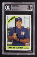 Carlos Correa Signed Sticker On 2015 Topps Heritage #563A RC (BGS) at PristineAuction.com