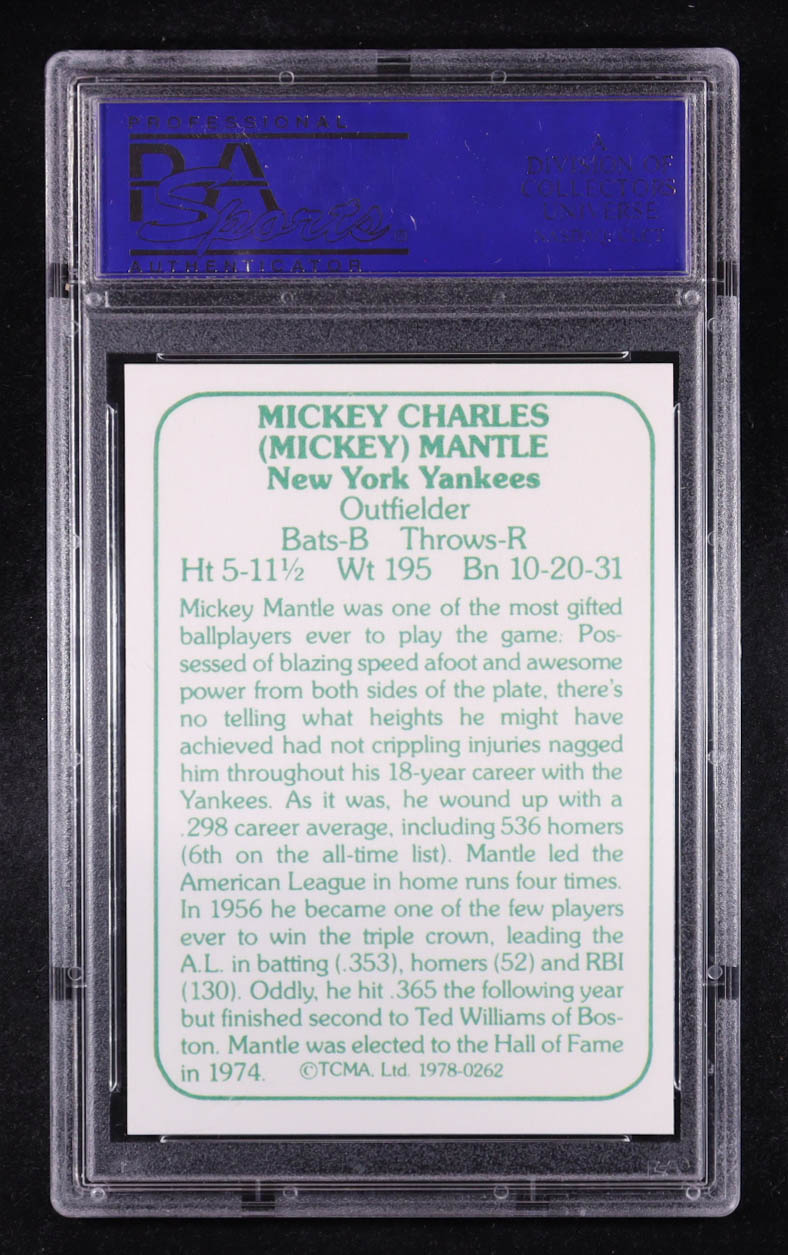 Mickey Mantle 1978 TCMA 60'S #262 (PSA 9) at PristineAuction.com Mickey Mantle 1978 TCMA 60'S #262 (PSA 9) at PristineAuction.com