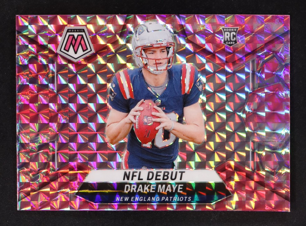Drake Maye 2024 Panini Mosaic Mosaic Camo Pink #273 DEB RC at PristineAuction.com Drake Maye 2024 Panini Mosaic Mosaic Camo Pink #273 DEB RC at PristineAuction.com